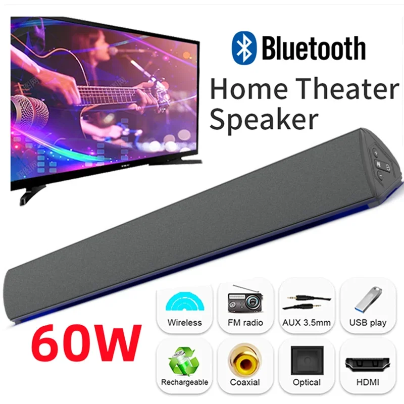 Home Bar And Theater - 60W Wireless TV PC Soundbar altoparlante