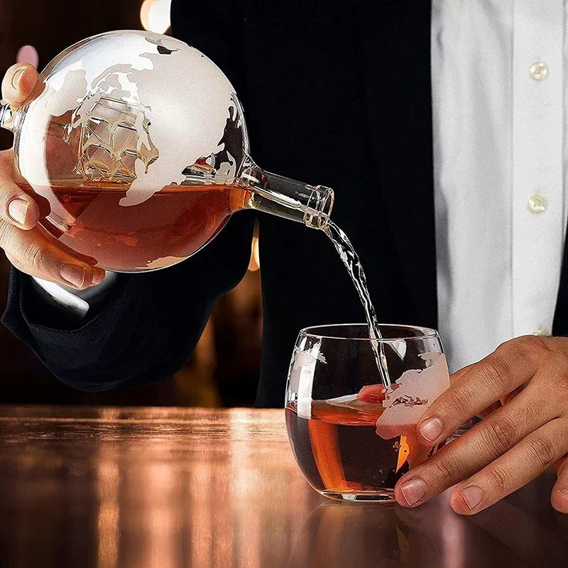 Decanter Globe Set - Set Decanter per Whisky da 850ml