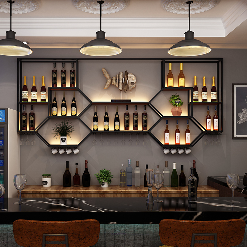 Home Bar And Cabinet - Scaffali in metallo Armadietto per il
