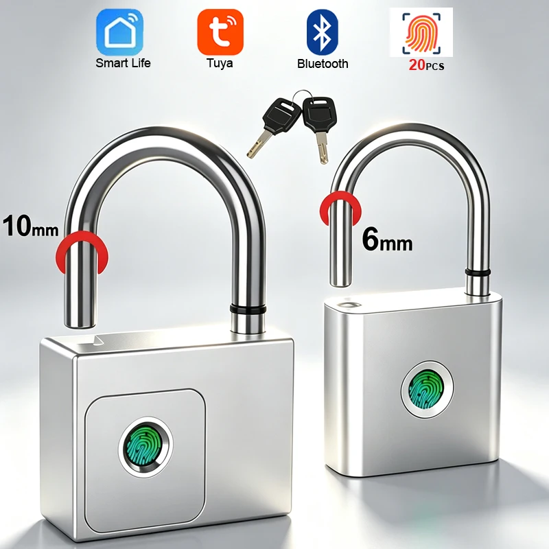 Home Bargains - Lucchetto con Impronta Digitale Bluetooth, Serratura